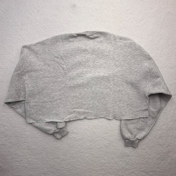 VTG Jerzees Super Sweats Cropped Graphic ASL "I Love USA" Long Sleeve Womens 2X - Picture 5 of 12